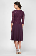 Bella Sequin Lace Boatneck A-Line Dress