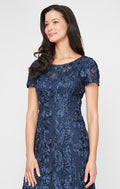 Evelyn Lace Boatneck A-Line Gown