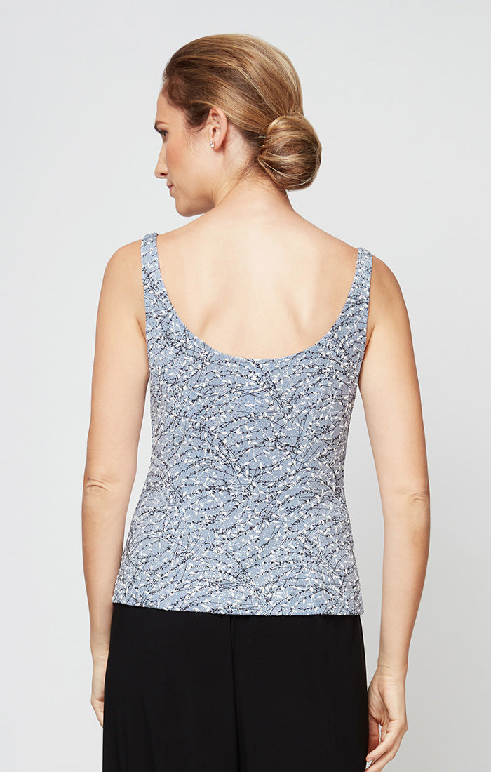 Glitter Knit Mandarin-Collar Twinset