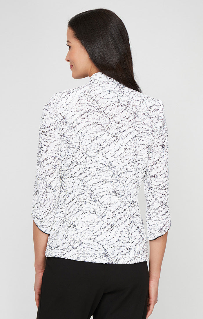 Glitter Knit Mandarin-Collar Twinset