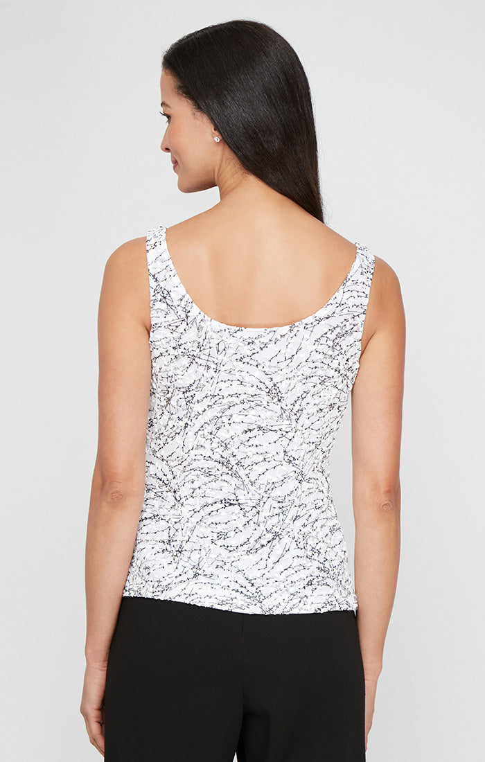 Glitter Knit Mandarin-Collar Twinset