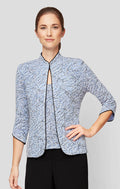 Glitter Knit Mandarin-Collar Twinset