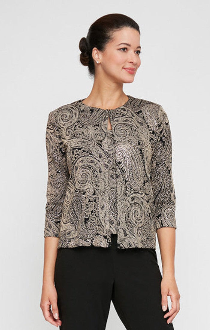 Printed Hook-And-Eye Closure Twinset