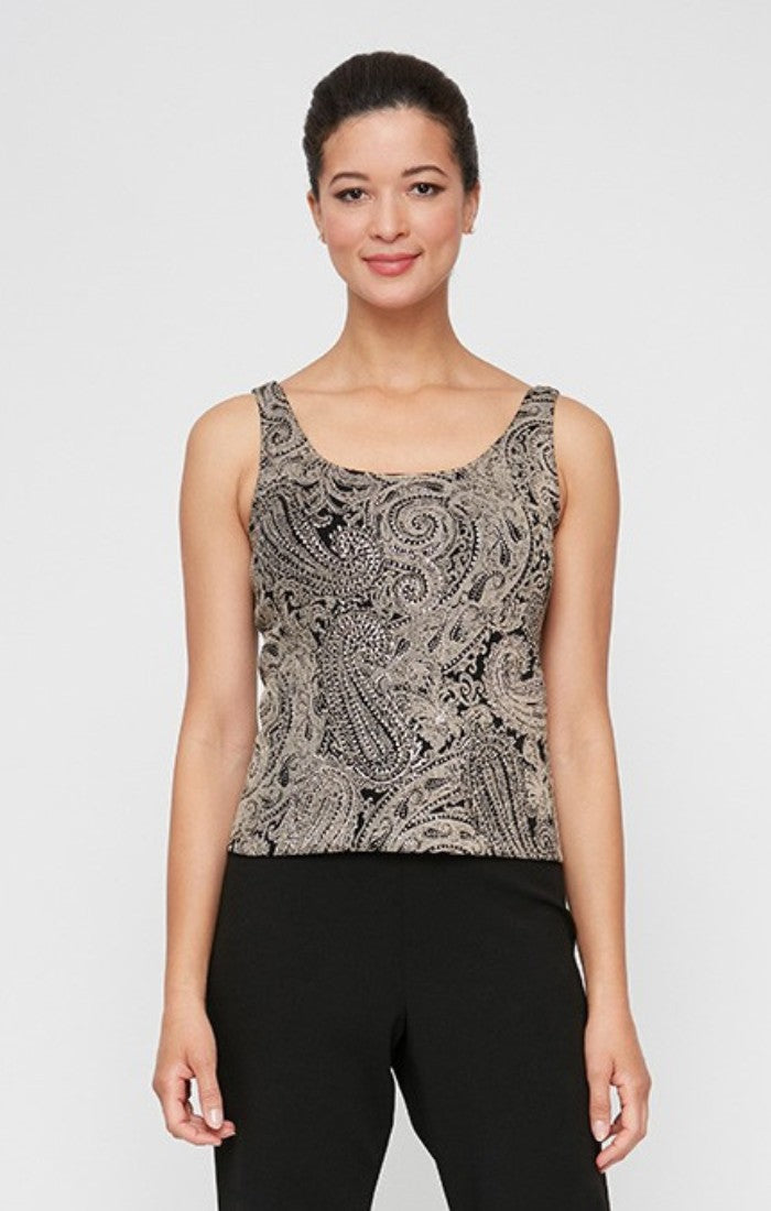 Printed Hook-And-Eye Closure Twinset