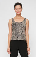 Printed Hook-And-Eye Closure Twinset