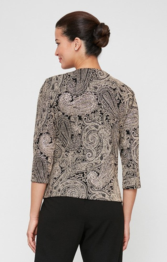 Printed Hook-And-Eye Closure Twinset