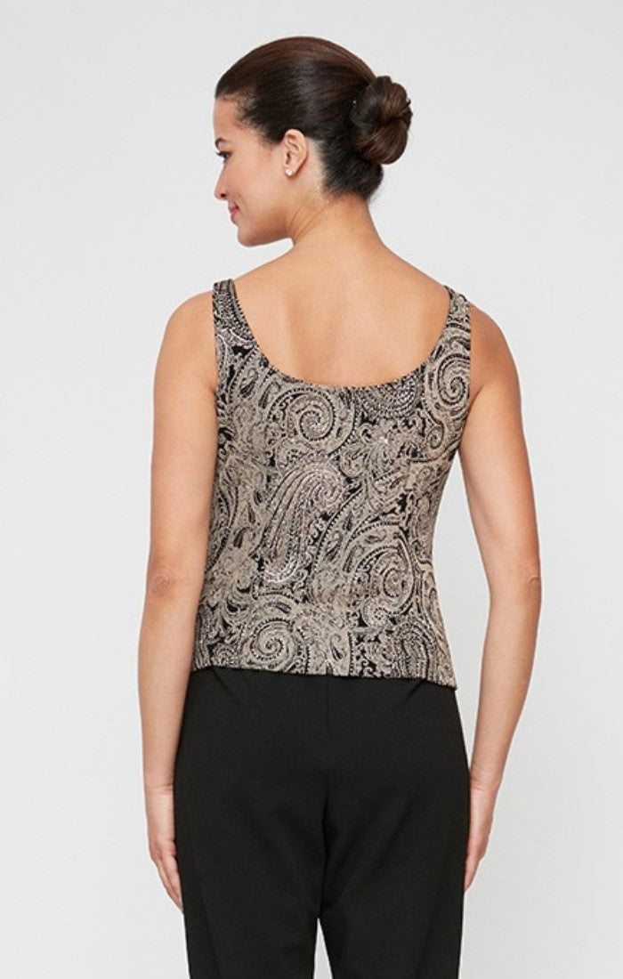 Printed Hook-And-Eye Closure Twinset