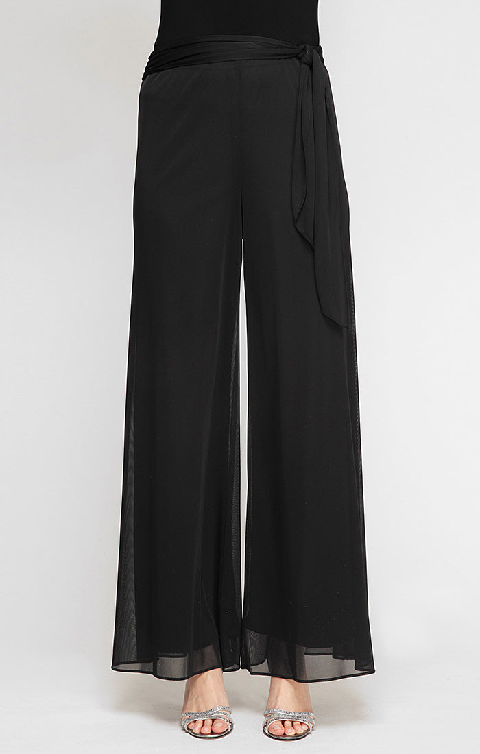 Stretch Mesh Wide-Leg Pant