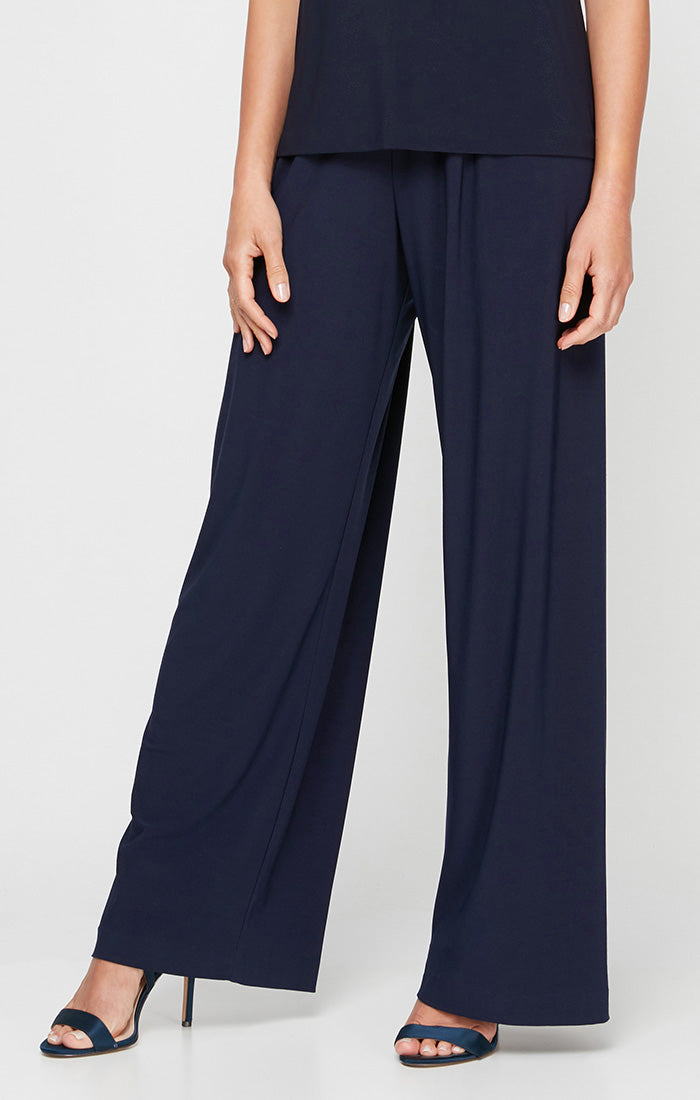 Matte Jersey Straight-Leg Pant