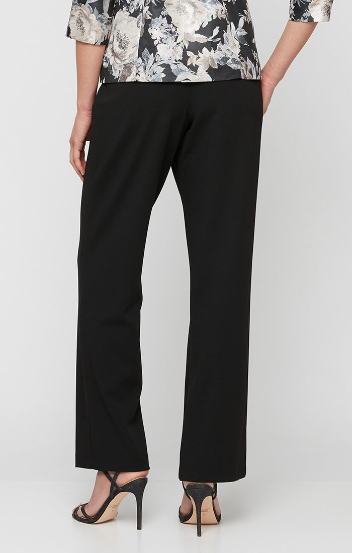 Stretch Crepe Zip Slim-Leg Pant