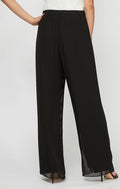 Silky Chiffon Straight-Leg Pant