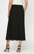 Chiffon Panel Tea-Length Skirt