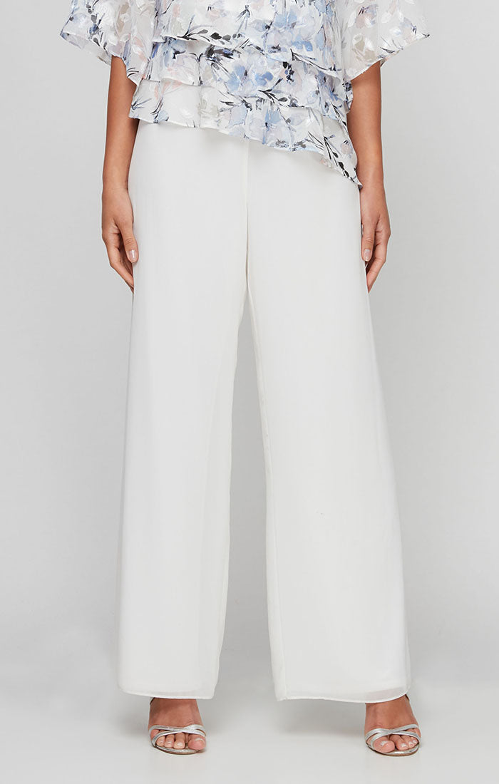 Silky Chiffon Wide-Leg Pant