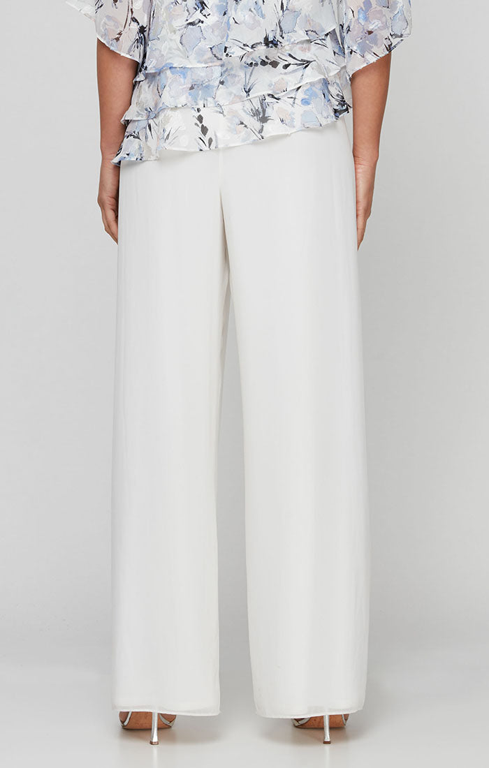 Silky Chiffon Wide-Leg Pant
