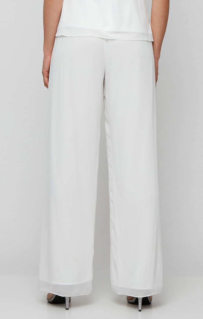 Silky Chiffon Wide-Leg Pant