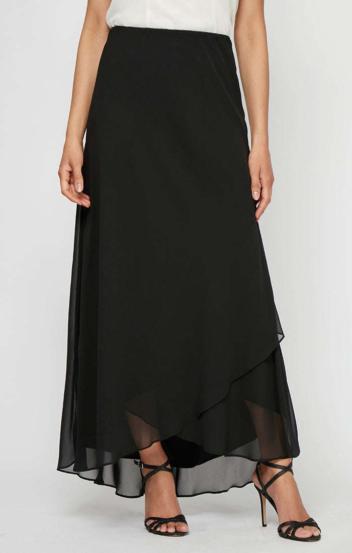 Chiffon Tulip-Hem Long Skirt