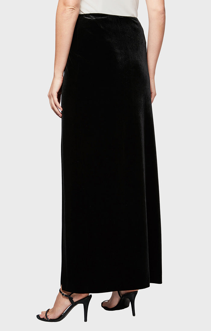 Velvet & Satin A-Line Skirt
