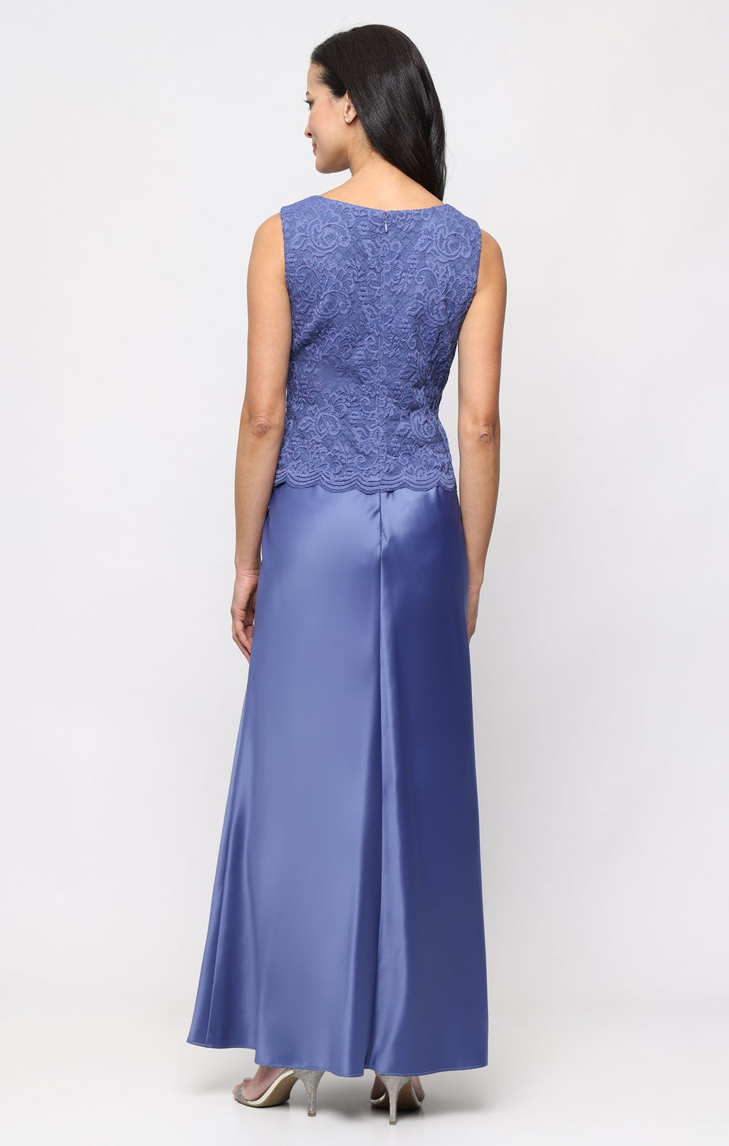 Bethany Glitter & Lace Scoop-Neck Jacket Dress