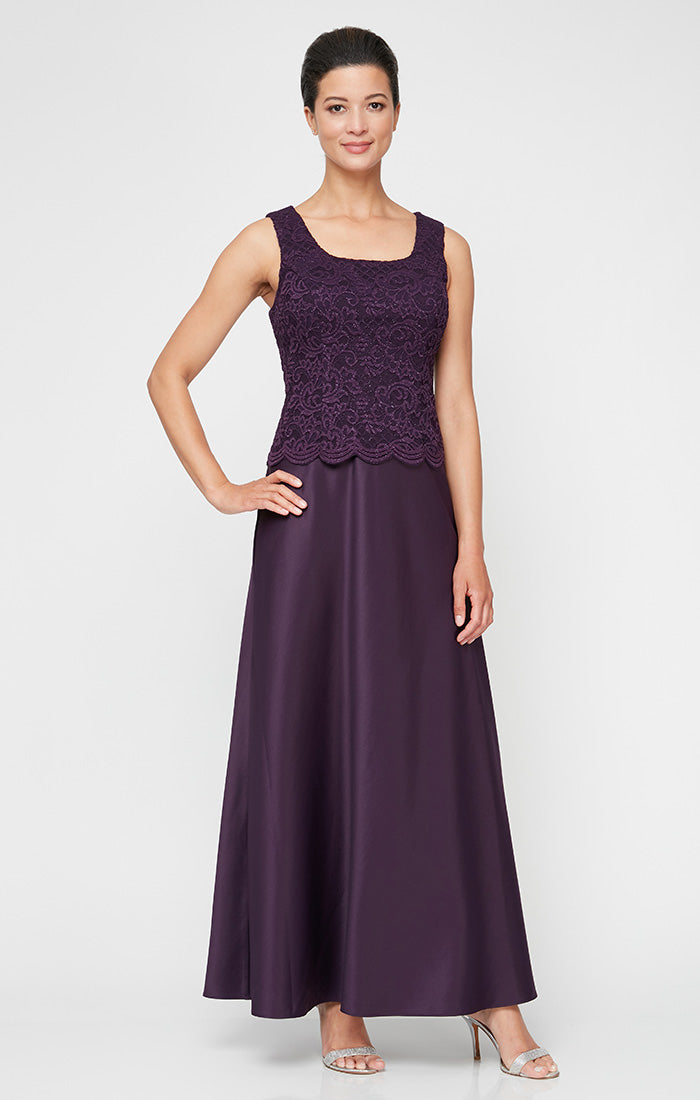 Bethany Glitter & Lace Scoop-Neck Jacket Dress