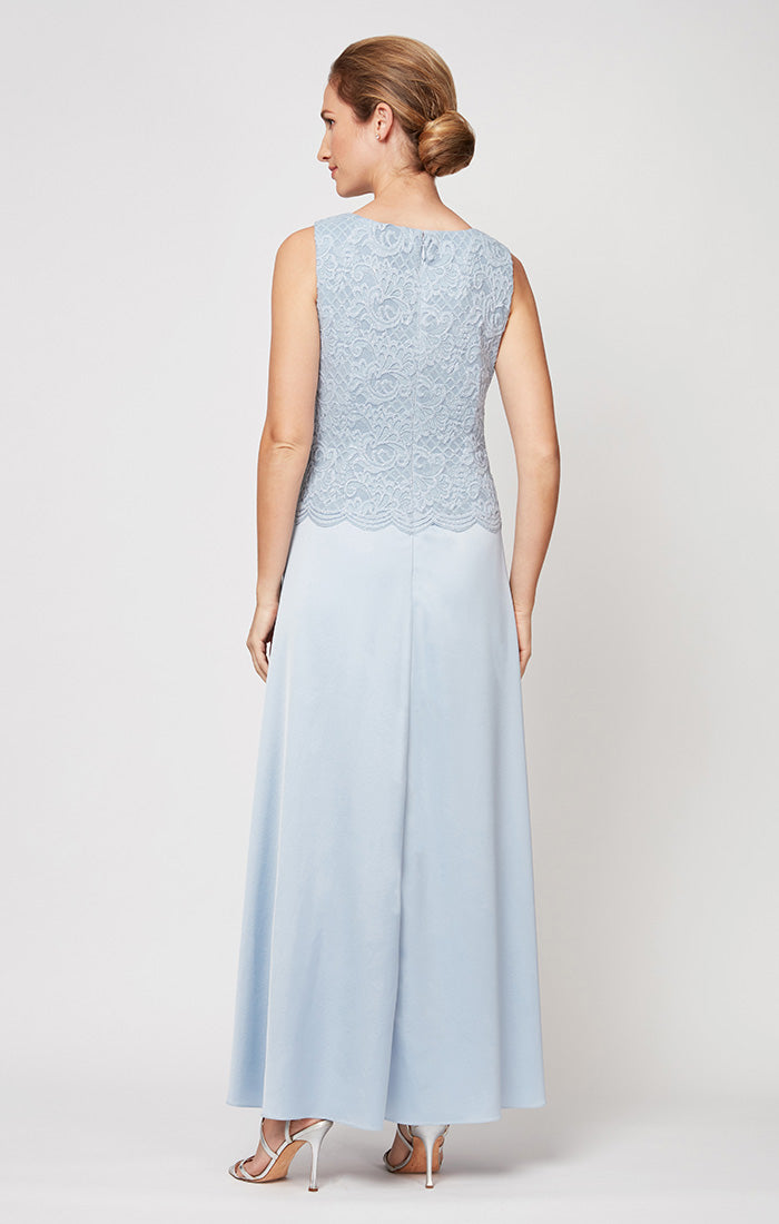 Bethany Glitter & Lace Scoop-Neck Jacket Dress
