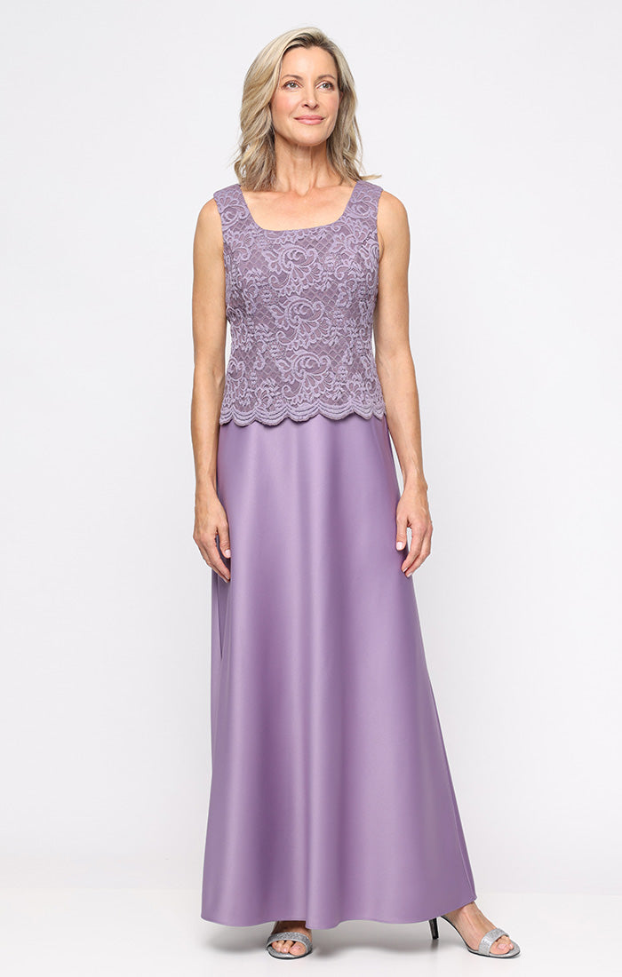Bethany Glitter & Lace Scoop-Neck Jacket Dress