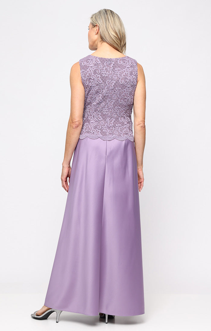Bethany Glitter & Lace Scoop-Neck Jacket Dress