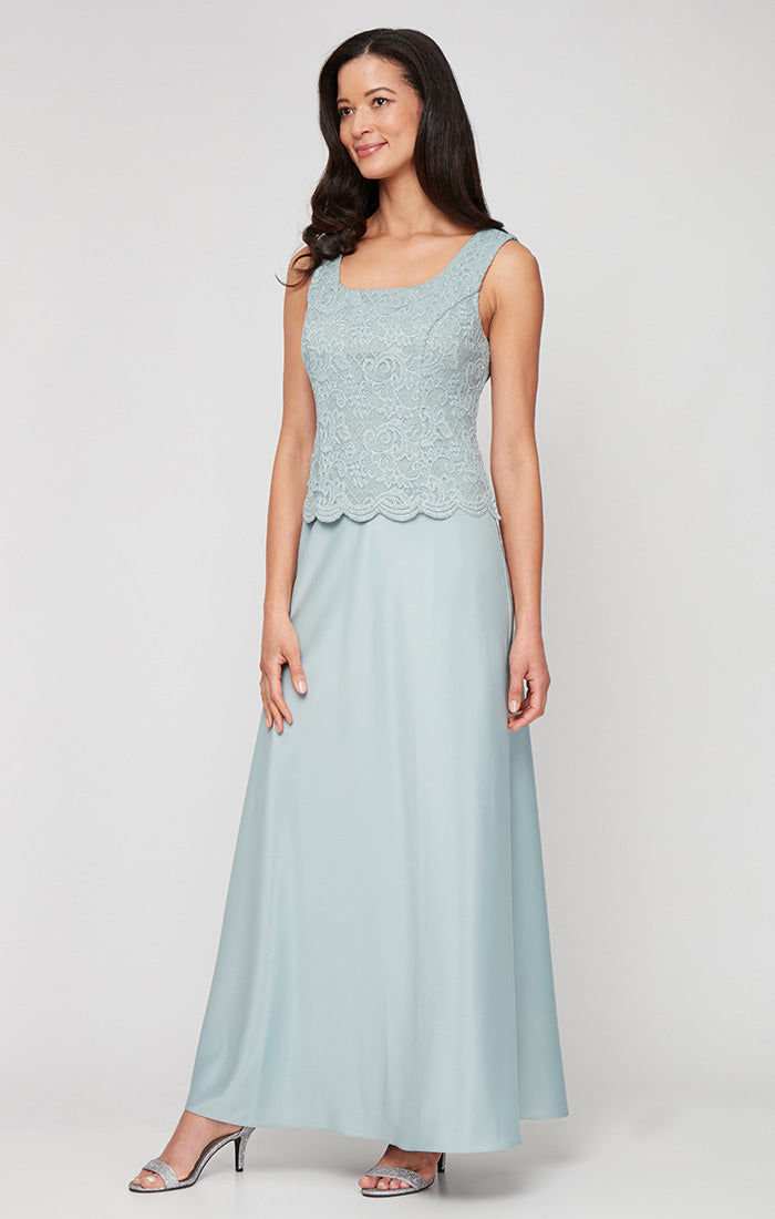 Bethany Glitter & Lace Scoop-Neck Jacket Dress