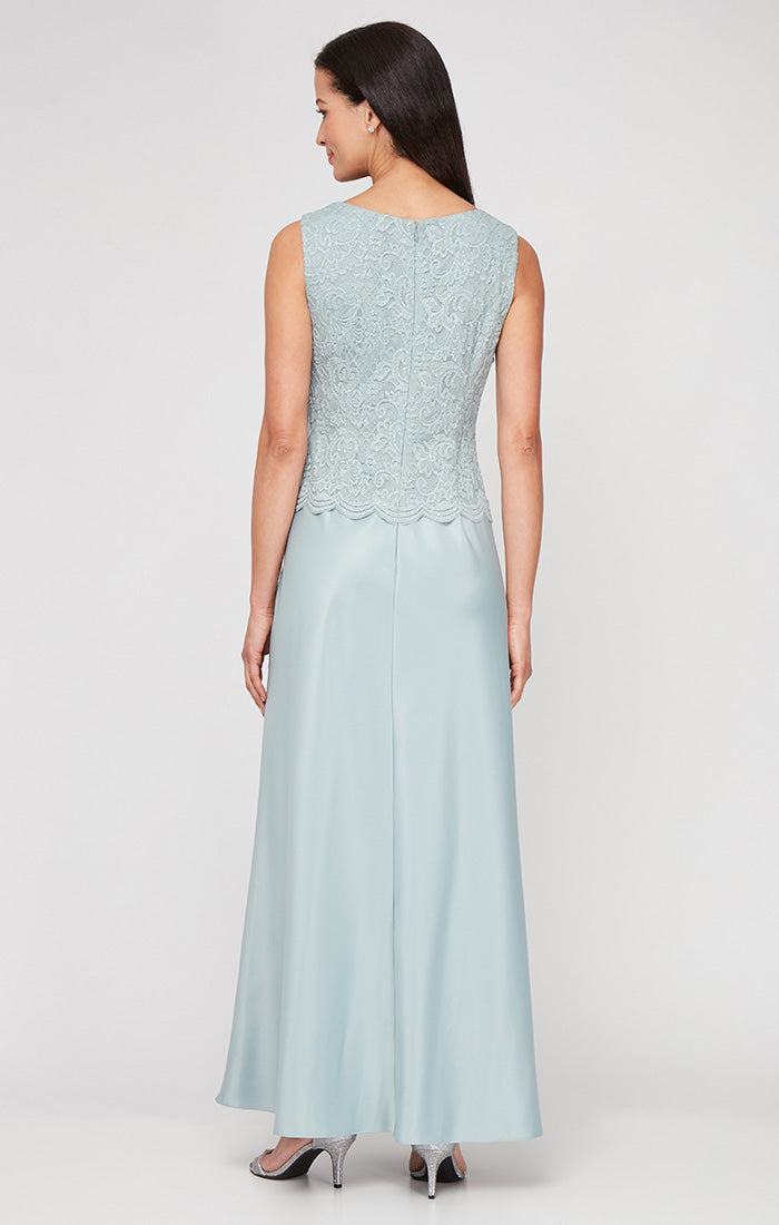 Bethany Glitter & Lace Scoop-Neck Jacket Dress