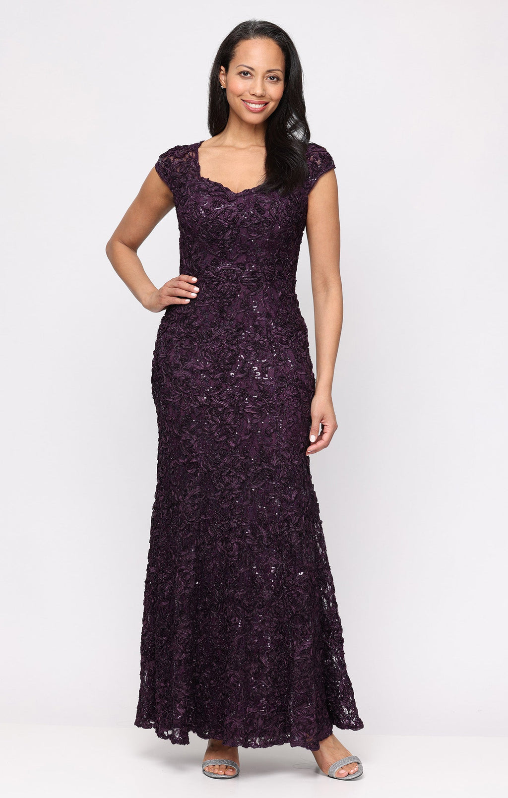 Eleanor Sequin Sweetheart-Neckline A-Line Gown