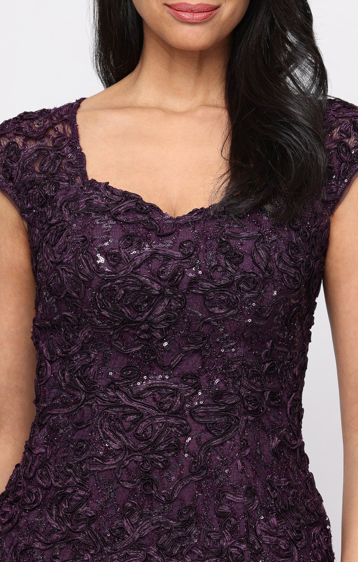 Eleanor Sequin Sweetheart-Neckline A-Line Gown