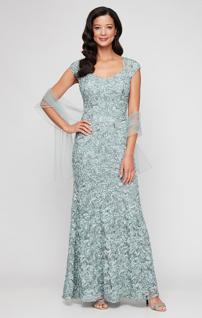 Eleanor Sequin Sweetheart-Neckline A-Line Gown