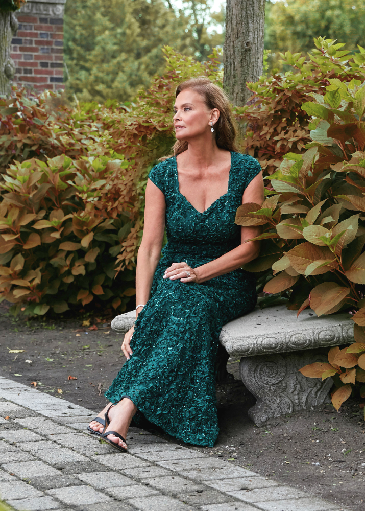 Eleanor Sequin Sweetheart-Neckline A-Line Gown