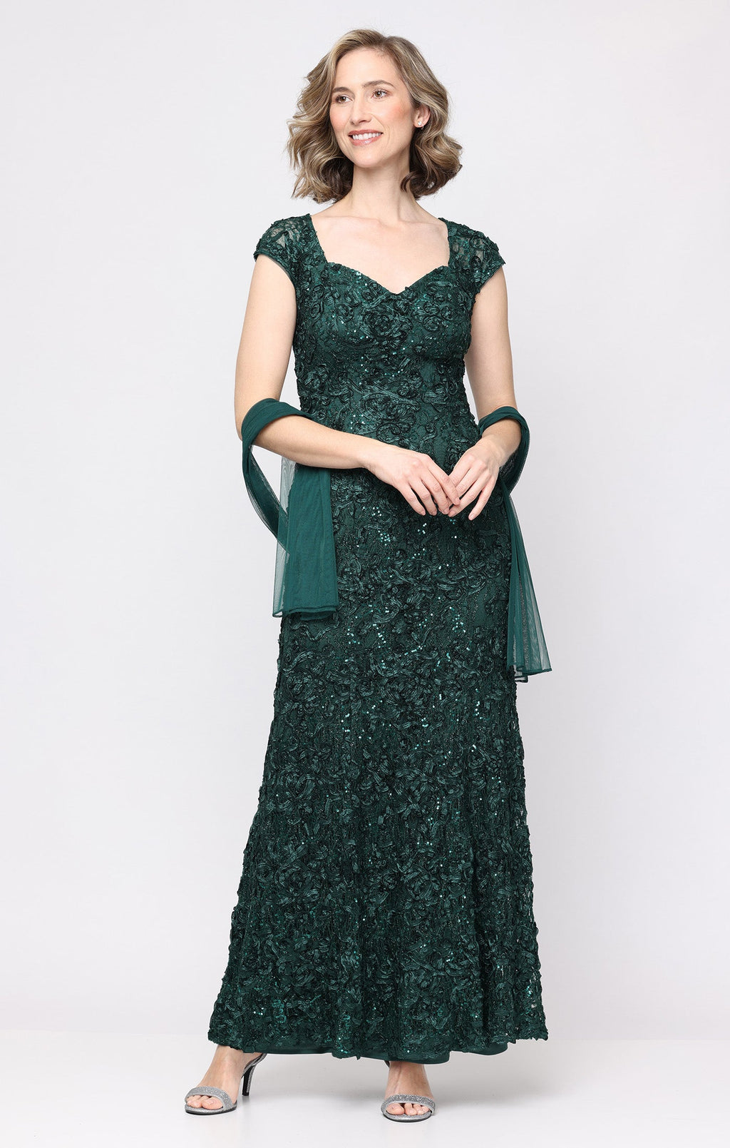 Eleanor Sequin Sweetheart-Neckline A-Line Gown