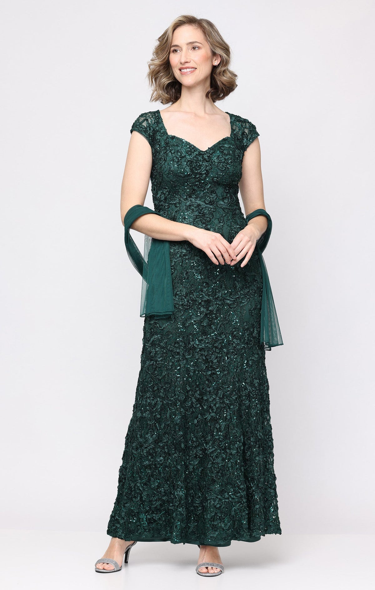 Eleanor Sequin Sweetheart-Neckline A-Line Gown
