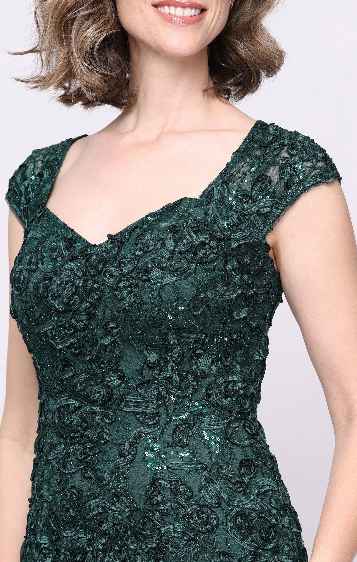 Eleanor Sequin Sweetheart-Neckline A-Line Gown