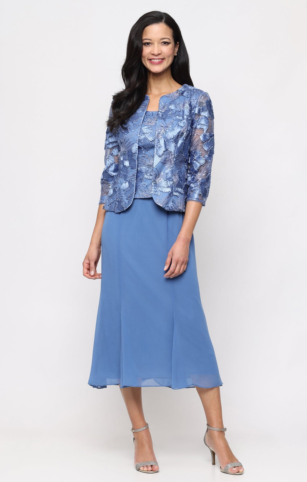 Regular - Soutache Scoop-Neck Jacket Dress