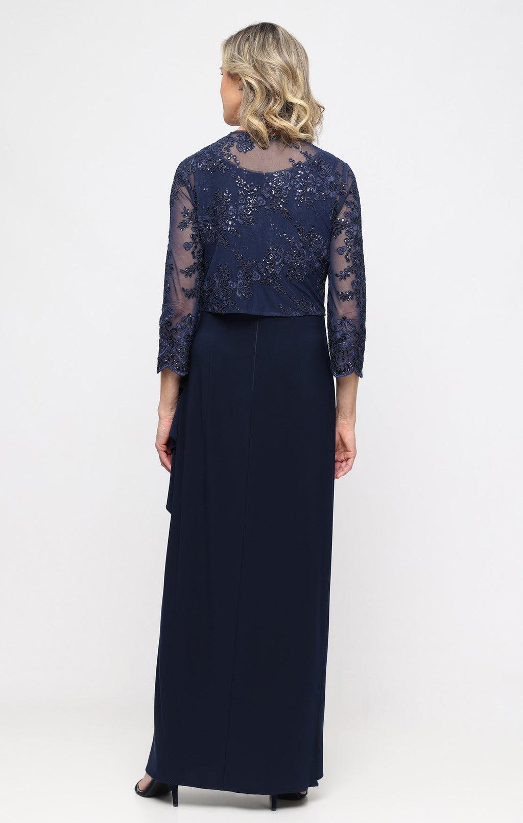 Dawn Embroidered Tulle Empire-Waist Jacket Dress