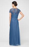 Paula Embroidered Tulle Surplice-Neckline A-Line Gown