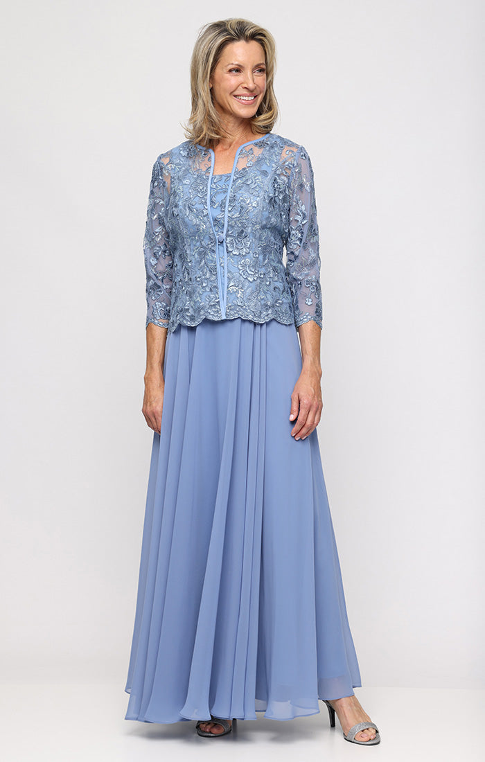 Regular - Long Jacket Dress with Scoop Neckline