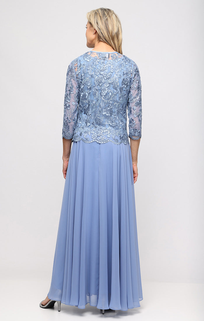 Regular - Long Jacket Dress with Scoop Neckline