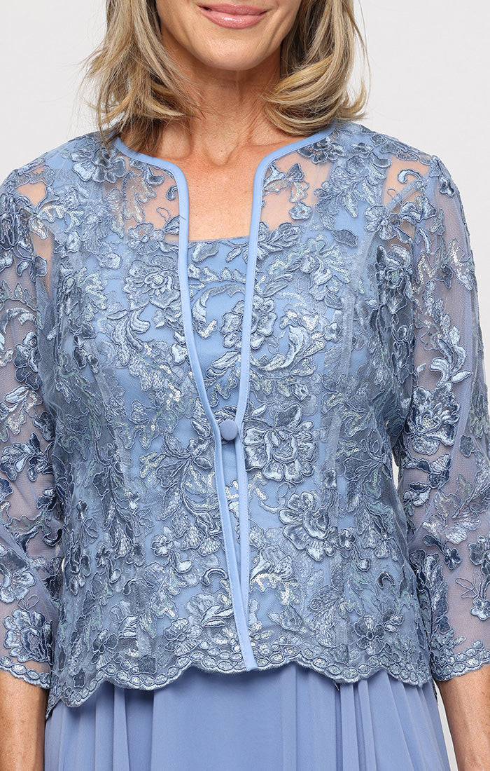 Regular - Long Jacket Dress with Scoop Neckline