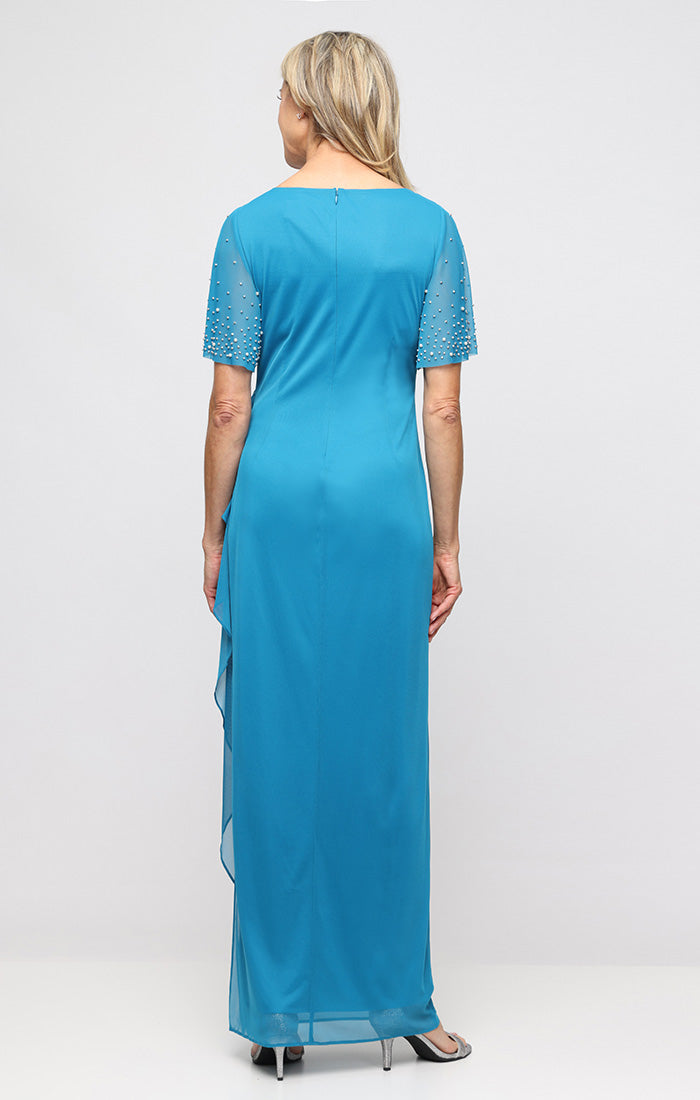Layla Surplice-Neckline Gown