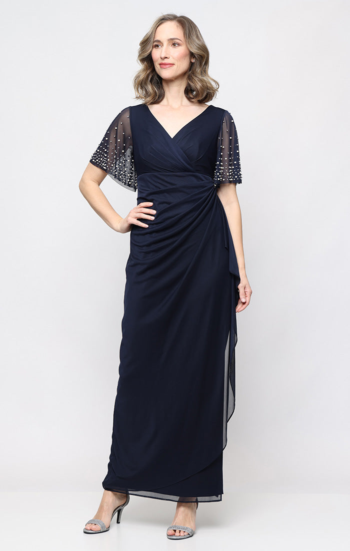 Layla Surplice-Neckline Gown