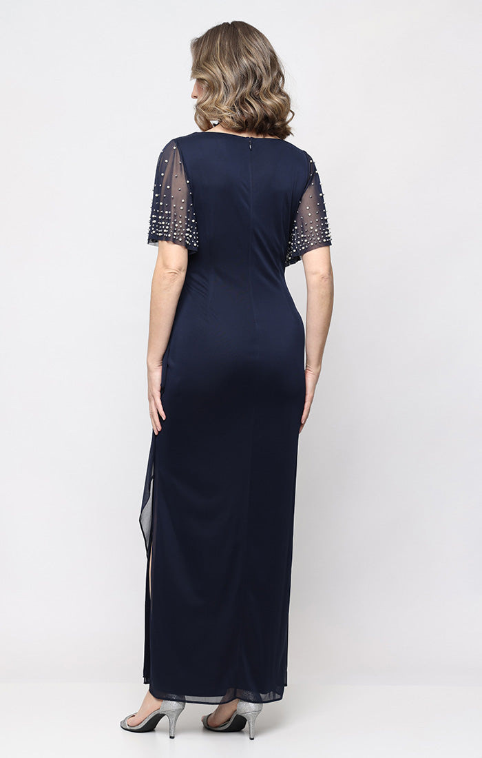 Layla Surplice-Neckline Gown