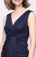 Plus Glitter Mesh Surplice-Neckline Gown