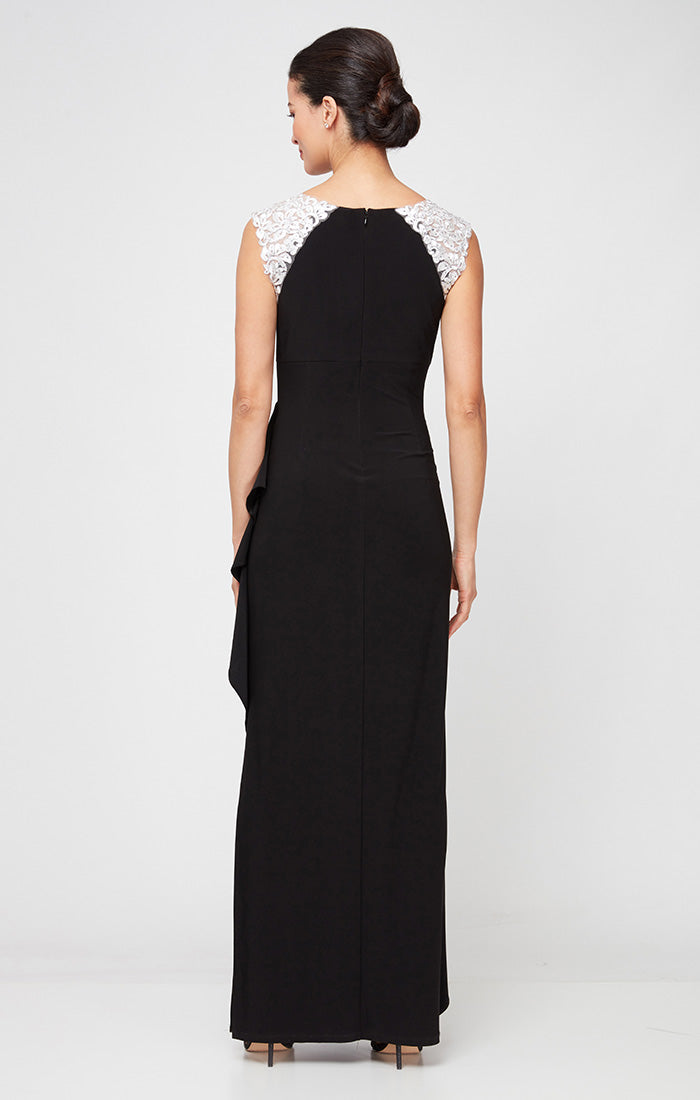 Rayna Matte Jersey Embroidered A-Line Gown