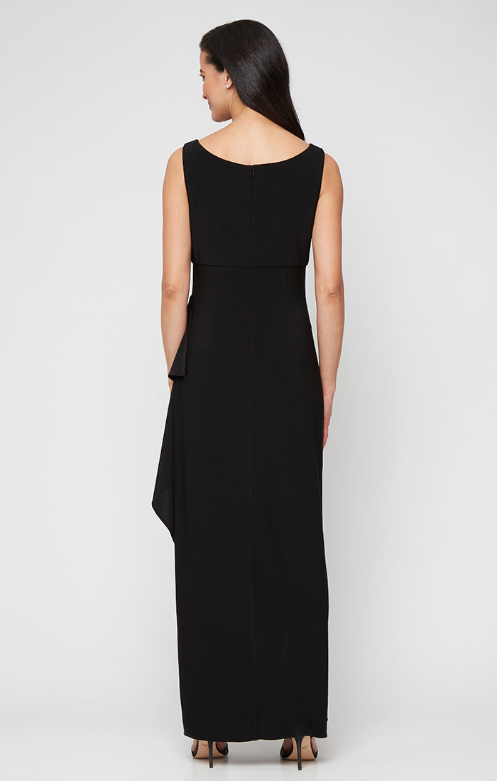 Matte Jersey Scoop-Neck Jacket Dress