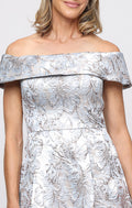 Jacquard Off-The-Shoulder Ball Gown