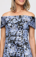 Jacquard Off-The-Shoulder Ball Gown