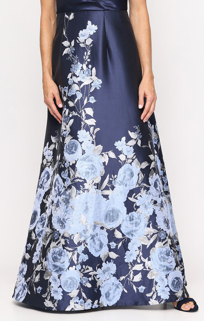 Suzanne Jacquard Off-The-Shoulder Ball Gown
